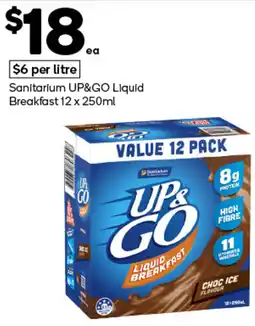 Woolworths Sanitarium UP&GO Liquid Breakfast offer