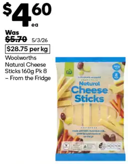 Woolworths Woolworths Natural Cheese Sticks offer
