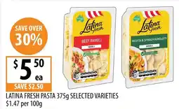 Supabarn Latina Fresh Pasta 375g Selected Varieties offer