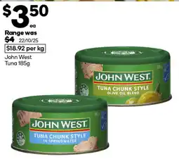 Woolworths John West Tuna Chunk Style offer