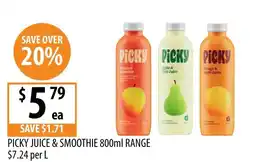 Supabarn Picky Juice & Smoothie 800ml Range offer