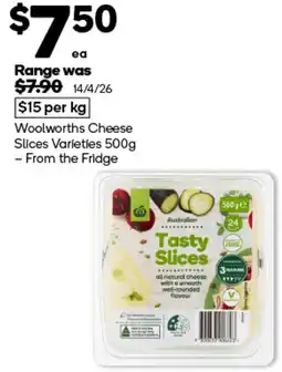Woolworths Woolworths Cheese Slices Varieties offer