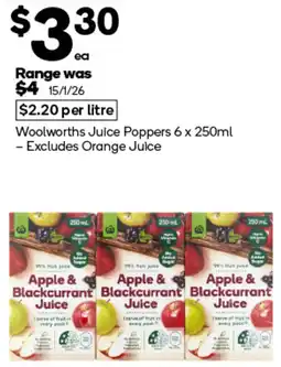 Woolworths Woolworths Juice Poppers offer
