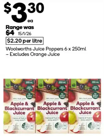 Woolworths Woolworths Juice Poppers offer