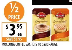 Supabarn Moccona Coffee Sachets 10 pack Range offer