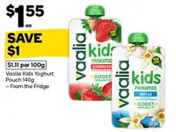 Woolworths Vaalia Kids Yoghurt Pouch offer