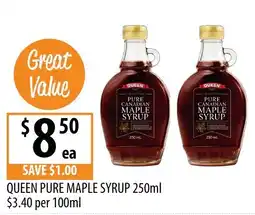 Supabarn Queen Pure Maple Syrup offer