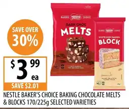 Supabarn Nestle Baker's Choice Baking Chocolate Melts & Blocks offer