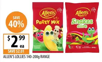 Supabarn Allen's Lollies offer