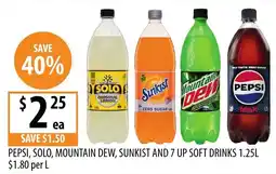 Supabarn Pepsi, Solo, Mountain Dew, Sunkist and 7 Up Soft Drinks offer