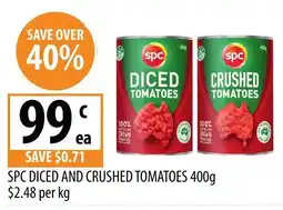 Supabarn SPC Diced and Crushed Tomatoes offer
