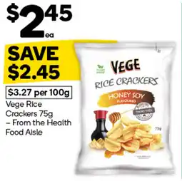 Woolworths Vege Rice Crackers offer