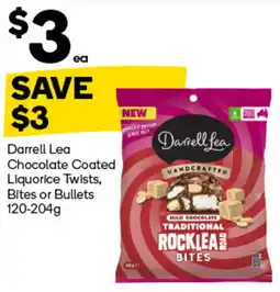Woolworths Darrell Lea Chocolate Coated Liquorice Twists, Bites or Bullets offer