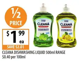 Supabarn Cleana Dishwashing Liquid 500ml Range offer