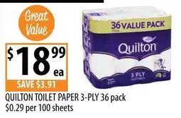 Supabarn Quilton Toilet Paper 3-Ply offer
