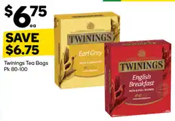 Woolworths Twinings Tea Bags offer