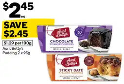 Woolworths Aunt Betty's Pudding offer