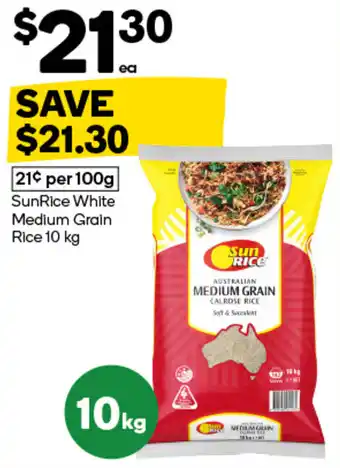 Woolworths SunRice White Medium Grain Rice offer