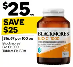 Woolworths Blackmores Bio C 1000 offer