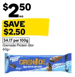 Woolworths Grenade Protein Bar offer