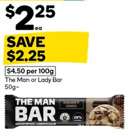 Woolworths The Man or Lady Bar offer