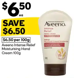 Woolworths Aveeno Intense Relief Moisturising Hand Cream offer