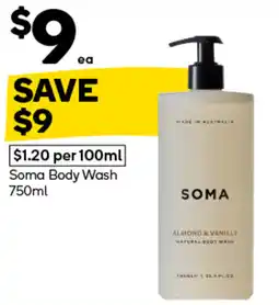 Woolworths Soma Body Wash offer