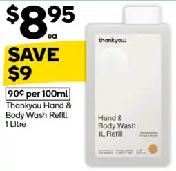 Woolworths Thankyou Hand & Body Wash Refill offer
