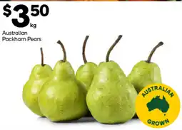 Woolworths Australian Packham Pears offer