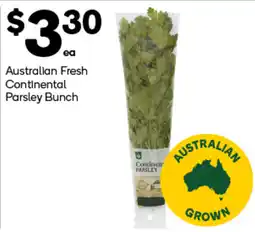 Woolworths Australian Fresh Continental Parsley Bunch offer