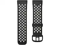 Officeworks Fitbit Versa 3/Sense Sport Band Black/Lunar White Large offer