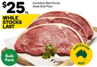 Woolworths Australian Beef Rump Steak Bulk Pack offer