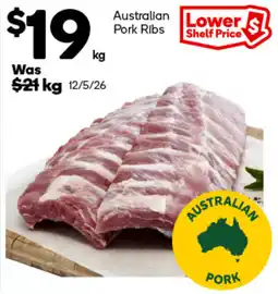 Woolworths Australian Pork Ribs offer