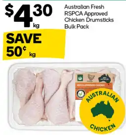 Woolworths Australian Fresh RSPCA Approved Chicken Drumsticks offer