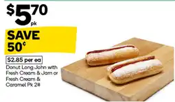 Woolworths Donut Long John offer