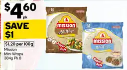 Woolworths Mission Mini Wraps offer