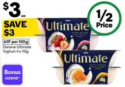 Woolworths Danone Ultimate Yoghurt offer