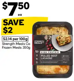 Woolworths Strength Meals Co High Protein Pulled Beef Lasagne offer