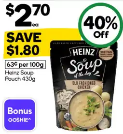 Woolworths Heinz Soup Pouch offer
