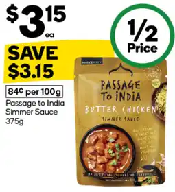Woolworths Passage to India Butter Chicken Simmer Sauce offer