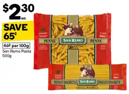Woolworths San Remo Pasta offer