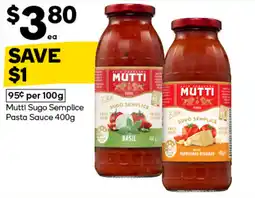 Woolworths Mutti Sugo Semplice Pasta Sauce offer