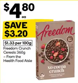 Woolworths Freedom Crunch Cereals offer