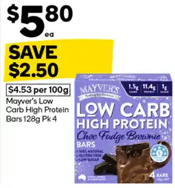 Woolworths Mayver's Low Carb High Protein Bars offer