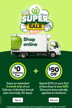 Woolworths Delivery Unlimited annual plan offer