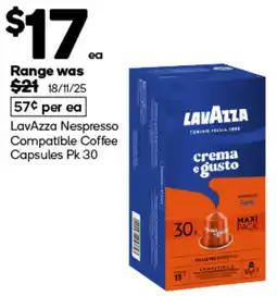 Woolworths LavAzza Nespresso Compatible Coffee Capsules offer