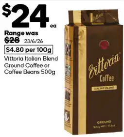 Woolworths Vittoria Italian Blend Ground Coffee offer
