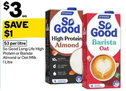 Woolworths So Good High Protein Almond offer