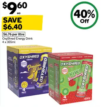 Woolworths OxyShred Energy Drink offer
