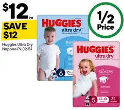 Woolworths Huggies Ultra Dry Nappies offer